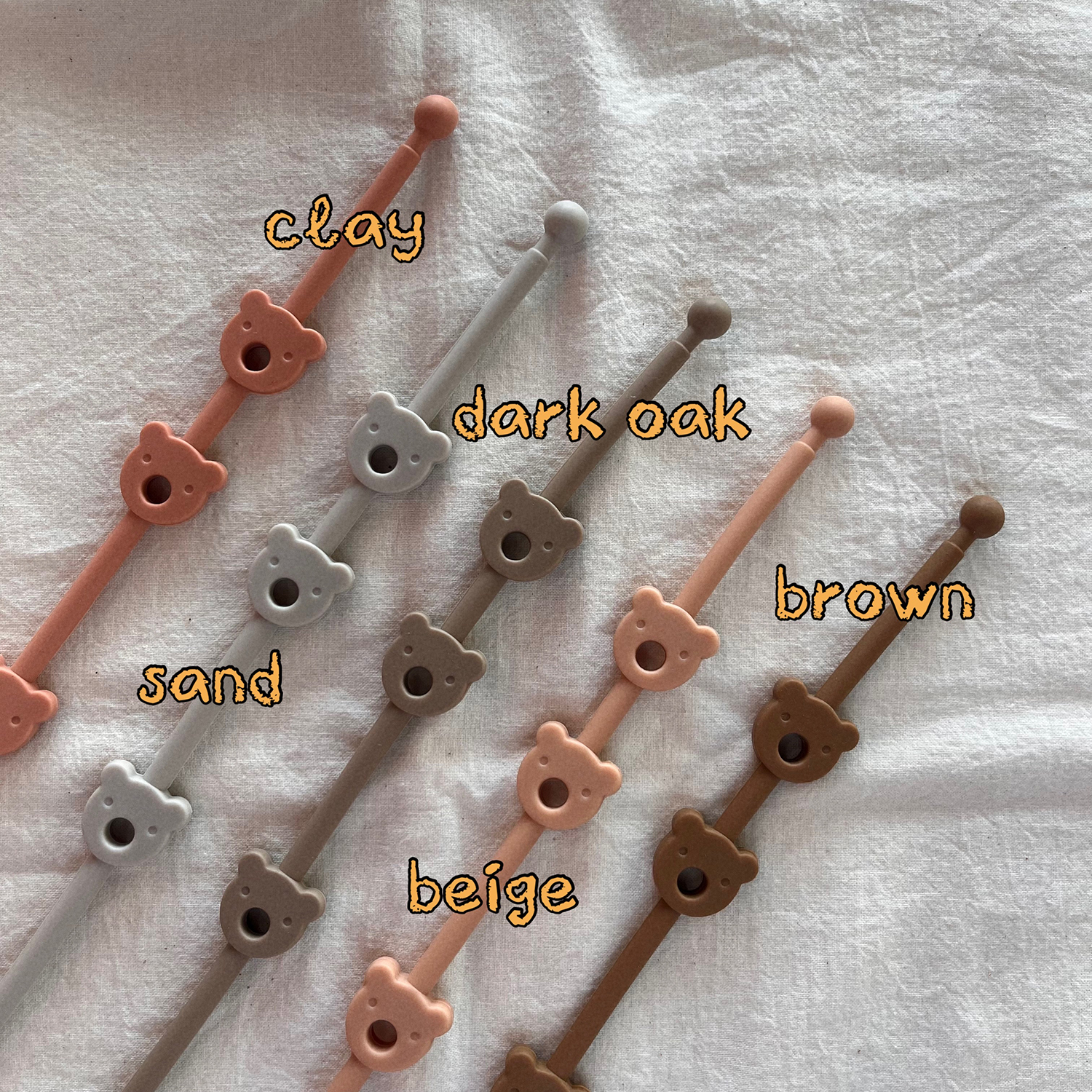 데니쉬스튜디오 실리콘 멀티 스트랩 신생아 클립 조개