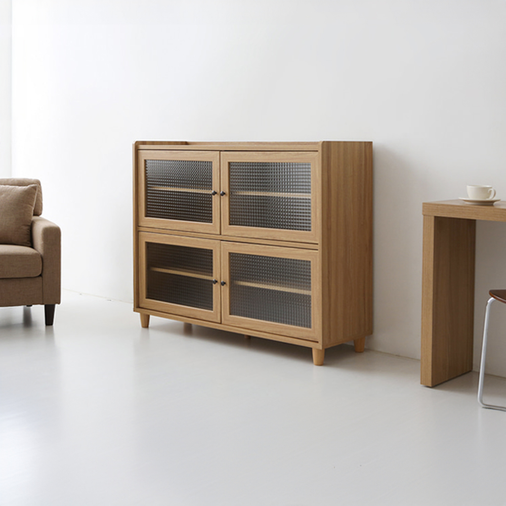 폴라보 수납장 넓은 4문 A형 1195x400x970mm, 2단, 캄포어베니어 3739.0493 이미지 8