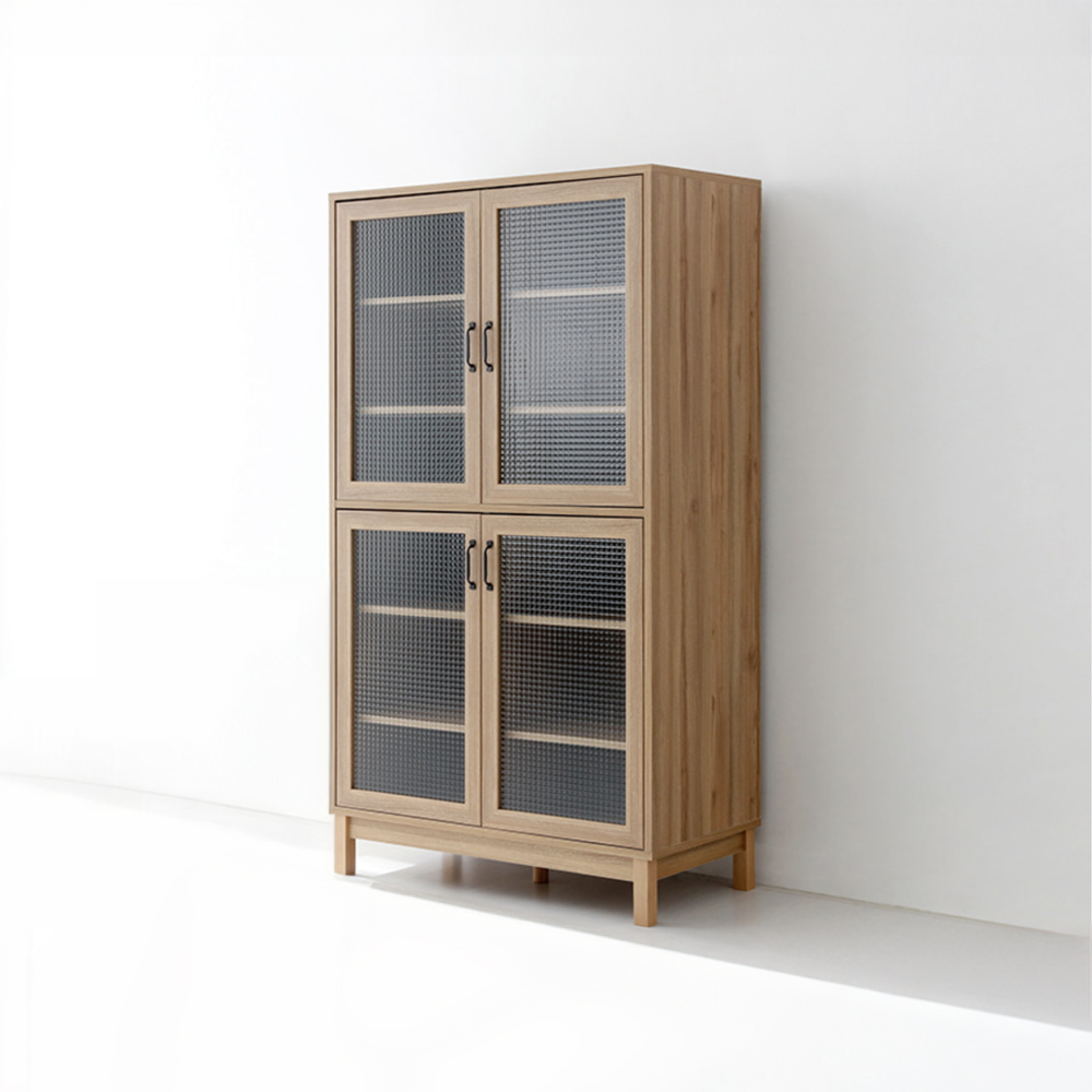 폴라보 선반수납장 4문 CHM180100CG 1000x520x1800mm, 2단, 캄포어베니어 0274.0282 이미지 6