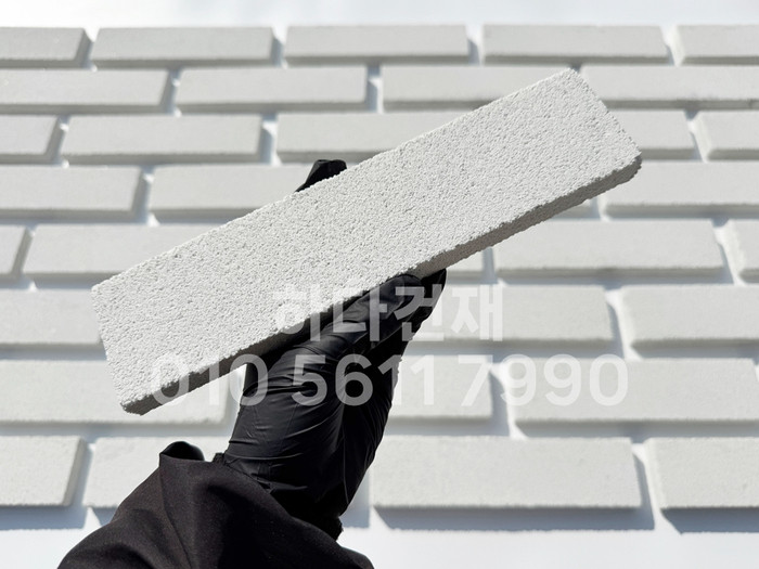 컬러 모노타일 240x60x17T 화이트 / 하다건재 모노벽돌타일