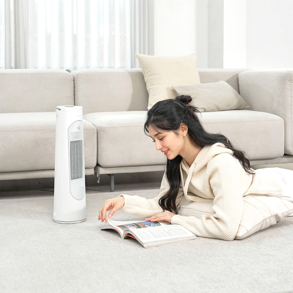 프롬비 히팅타워 회전형 온풍기 FF253H 화이트