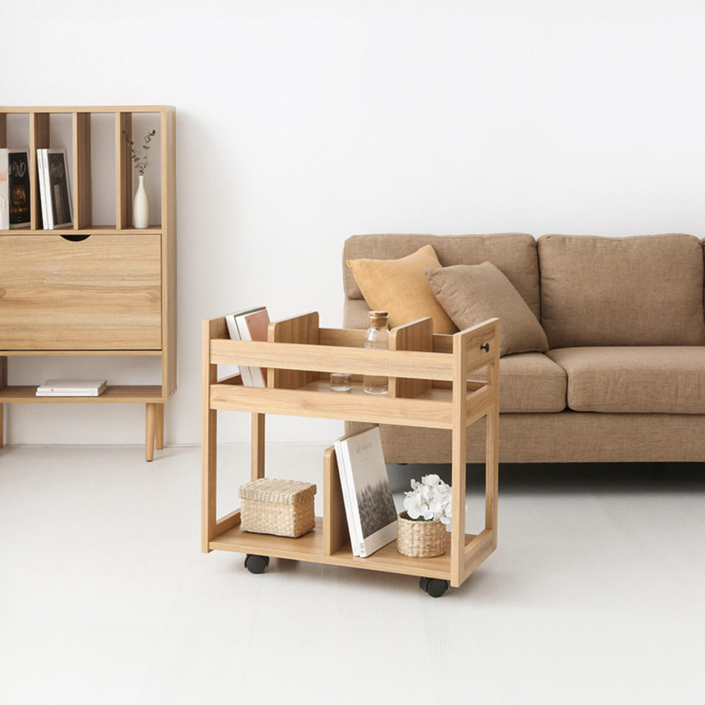 폴라보 이동식 수납장 BSHM6366 캄포어베니어 700x320x625mm, 2단, 캄포어베니어 5645.5983 이미지 7