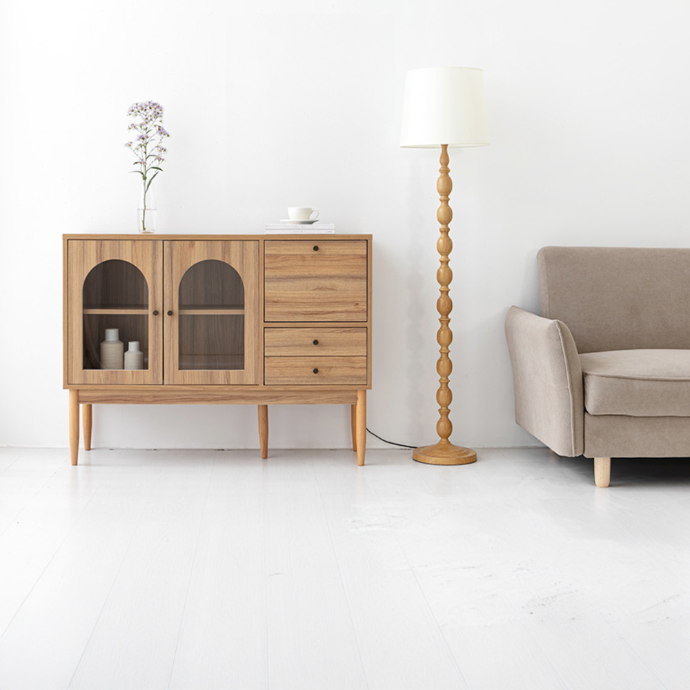 폴라보 3문2서랍 수납장 CHM90120 1195x350x900mm, 3단, 캄포어베니어 7147.2622