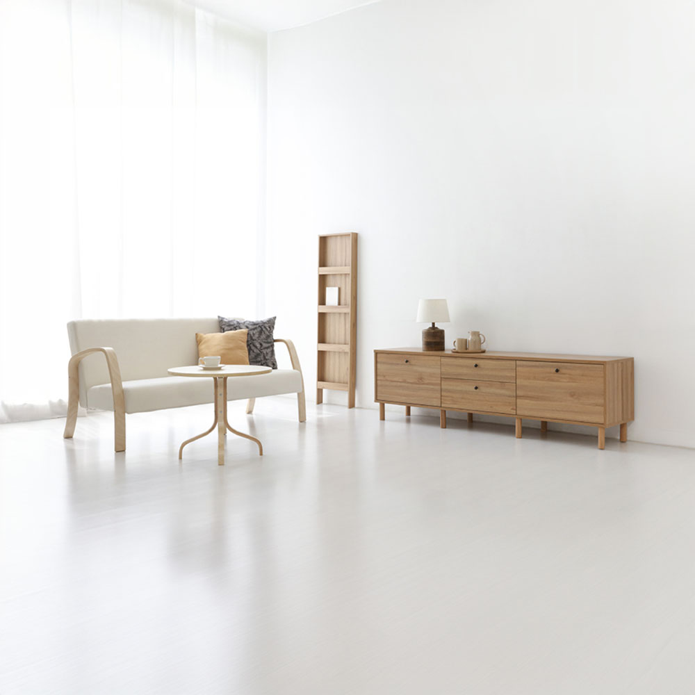 폴라보 TV거실장 서랍형 TBM54190D 1900x395x540mm, 캄포어베니어 0439.3204