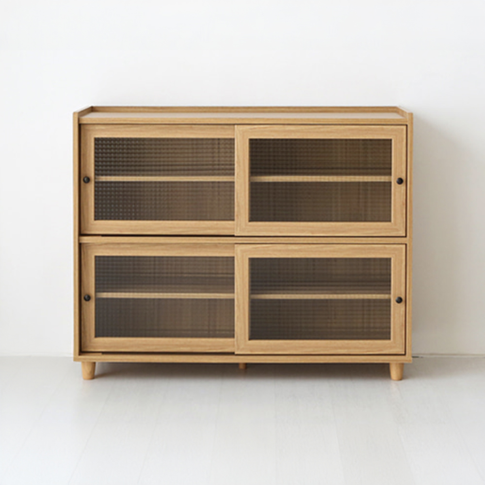 폴라보 수납장 넓은 4문 B형 1195x400x970mm, 2단, 캄포어베니어 4028.0070 이미지 8