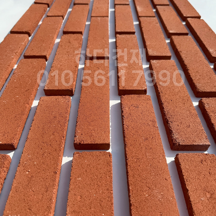 컬러 모노타일 240x60x17T 레드 / 하다건재 모노벽돌타일