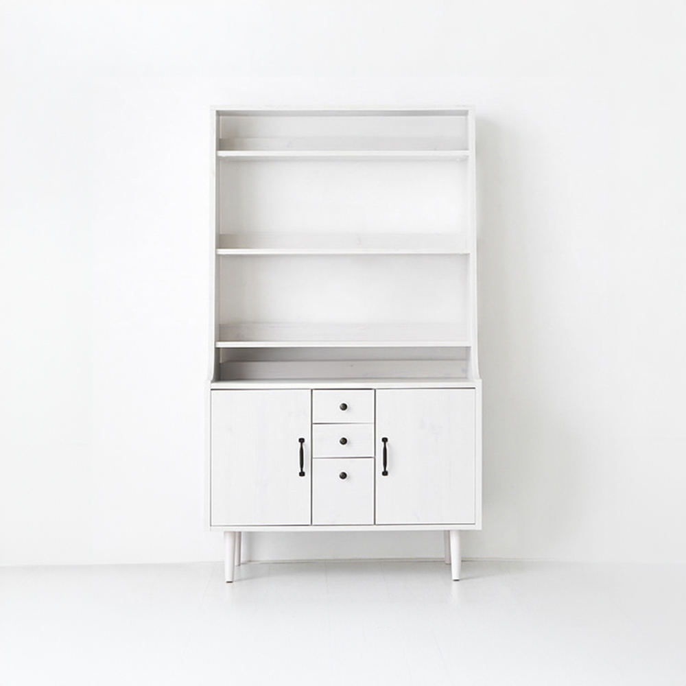 폴라보 콘솔수납장 CAM16090 900X400X1600MM, 5단, 브라운 월넛베니어 1597.4303