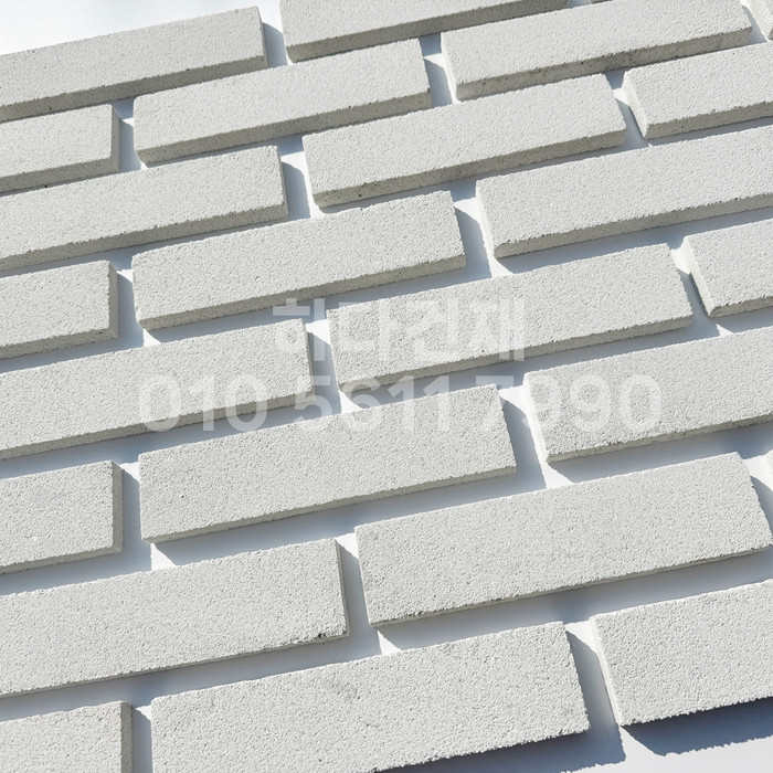 컬러 모노타일 240x60x17T 화이트 / 하다건재 모노벽돌타일