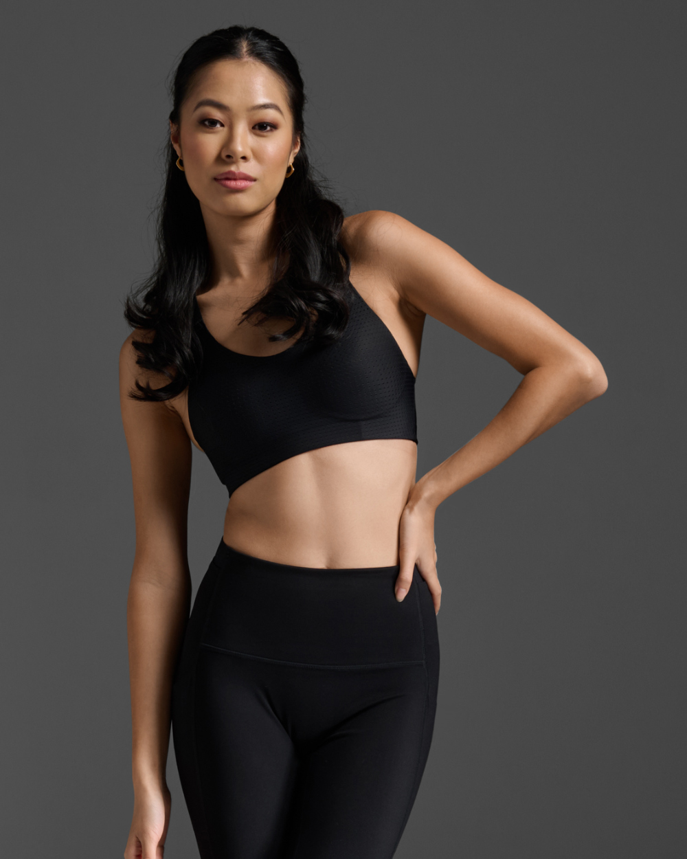 2XU 러닝 스포츠브라 스포츠브라탑 에어로 미디움 임팩트 브라탑 WR6347a_BLK_BLK 이미지 6