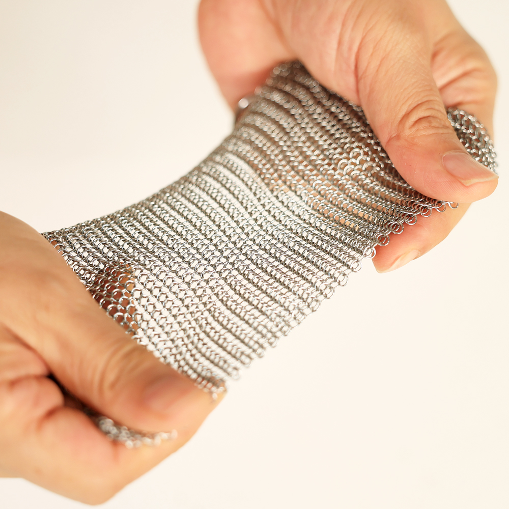 스텐링 철 수세미 반영구 제로웨이스트 316L 텀블러 세척수세미 12x12cm