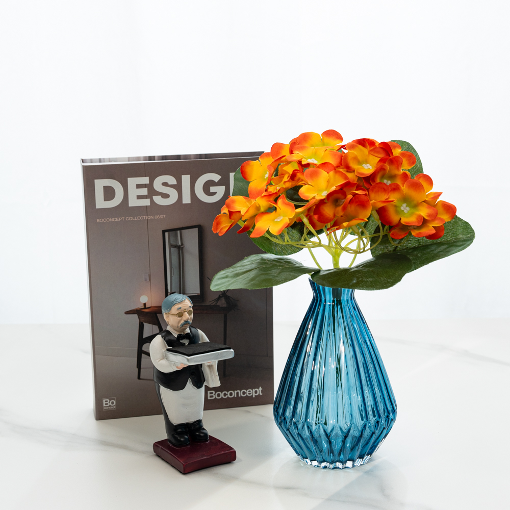 할메이드 인테리어 오브제 대형 미니 유리 꽃병 윙클 화병 - 상세 이미지 5