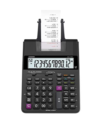카시오 CASIO Plus 인쇄 프린트 계산기 전표기 HR-170RC 블랙 - 상품 이미지