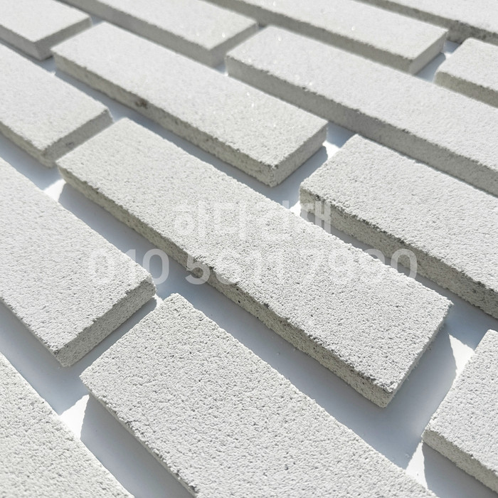 컬러 모노타일 240x60x17T 화이트 / 하다건재 모노벽돌타일