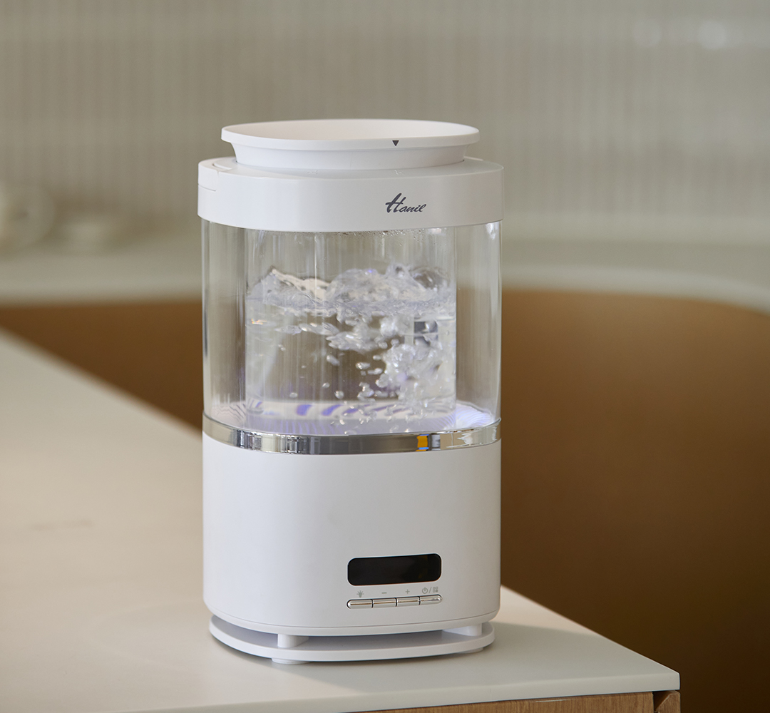 25년형 신제품 한일 2세대 물멍 원룸 안방 무드등 유리 아기 신생아 리모컨 가열식 가습기