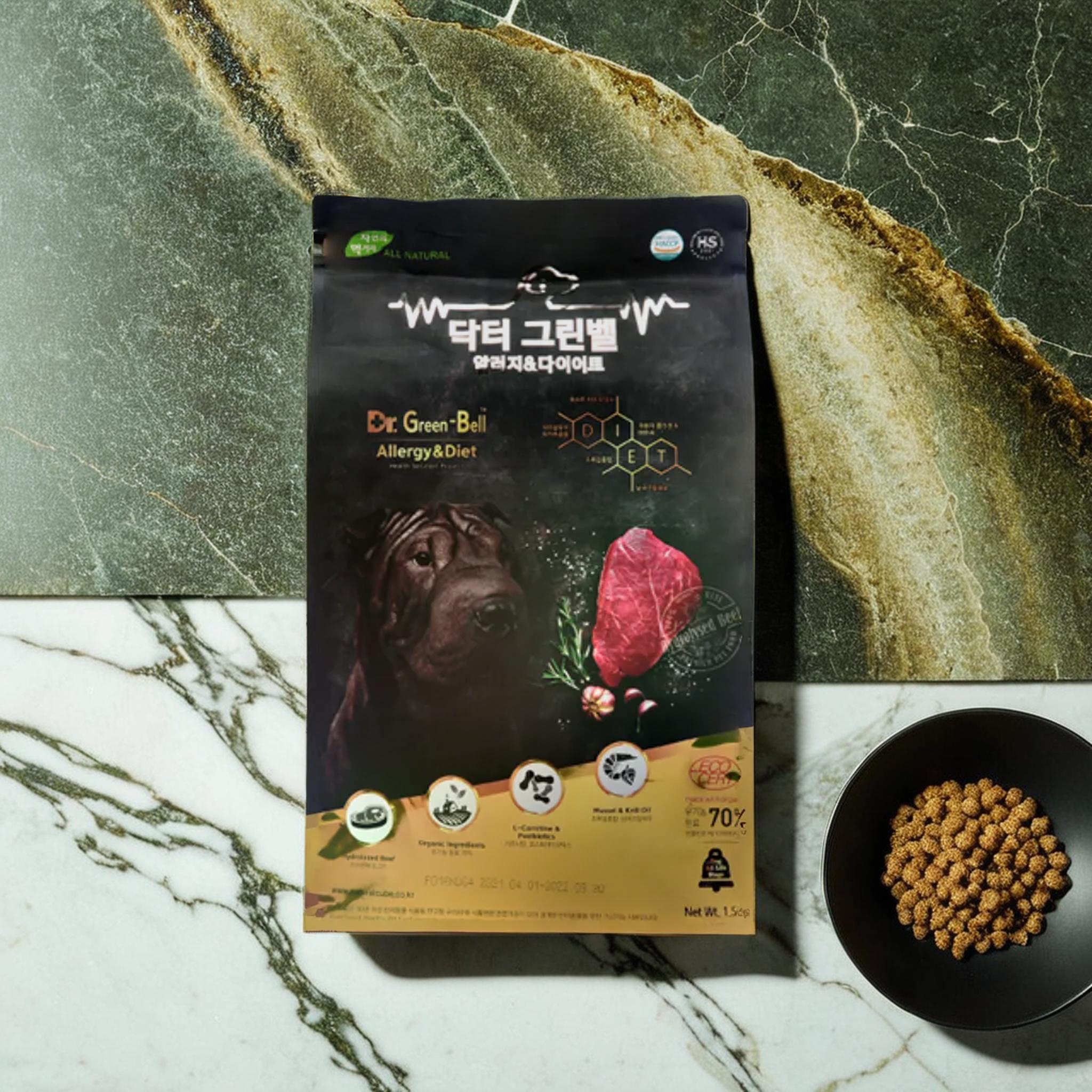 닥터그린벨 알러지&다이어트1.5kg 다이어트 저알러지 강아지사료
