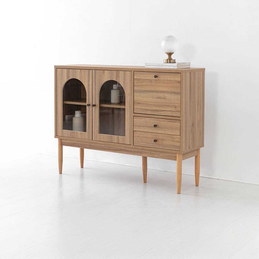 폴라보 3문2서랍 수납장 CHM90120 1195x350x900mm, 3단, 캄포어베니어 7147.2622