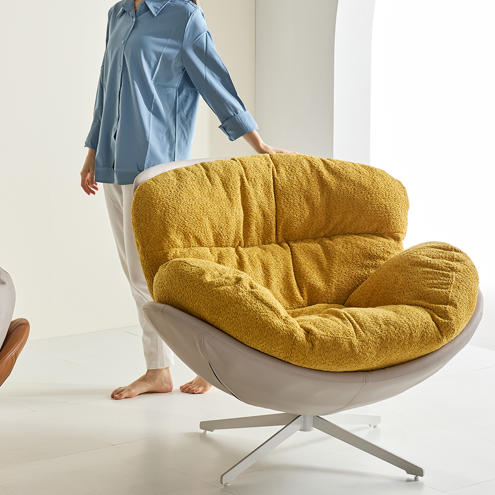 1인용 실리콘가죽 안락 수유 의자 360도 회전 쇼파 SF-001