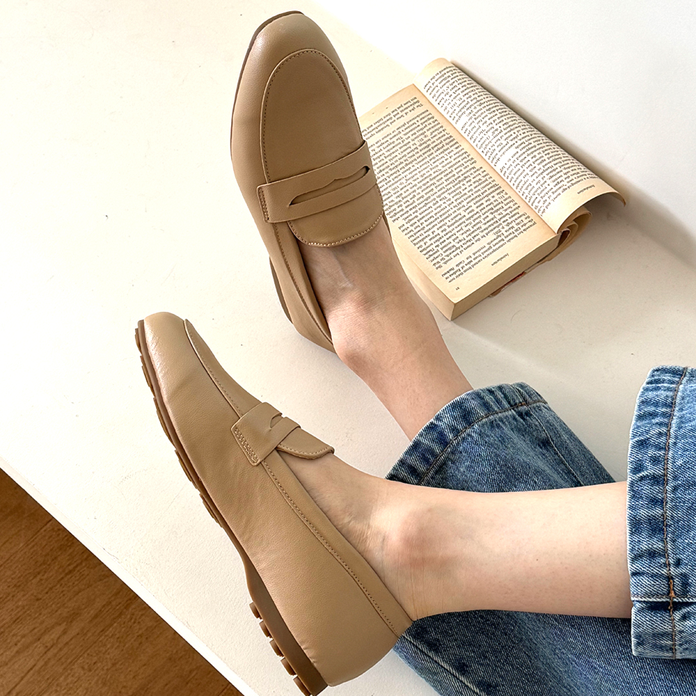 여성 드라이빙슈즈 발편한 페니 빅사이즈 발볼넓은 면접 단화 로퍼 - 상세 이미지 5