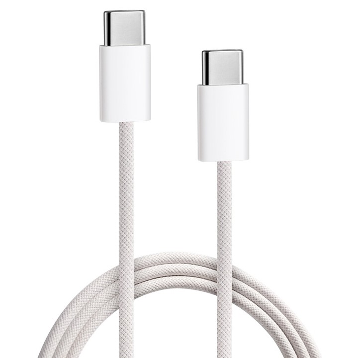 60W USB-C 충전 케이블 1M PD충전 데이터전송 화이트 아이폰 아이패드 - 상품 이미지