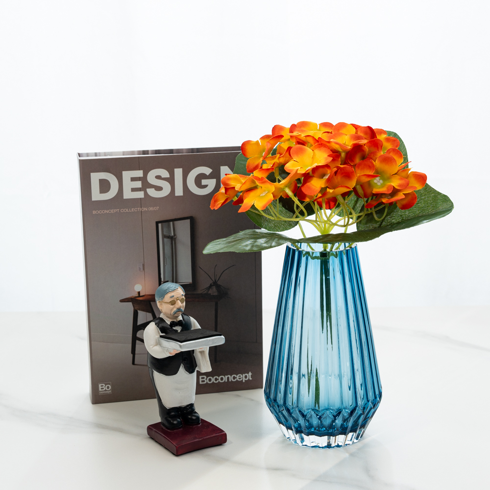 할메이드 인테리어 오브제 대형 미니 유리 꽃병 윙클 화병 - 상세 이미지 2