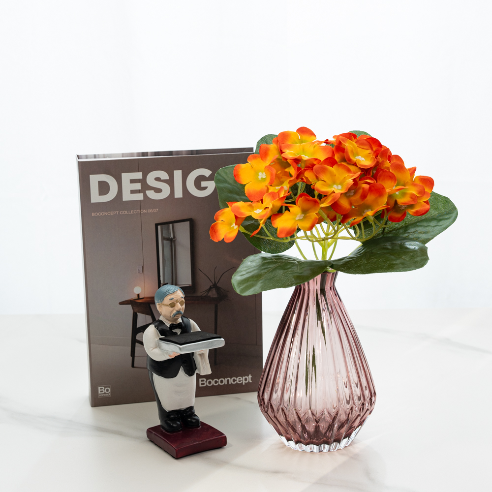 할메이드 인테리어 오브제 대형 미니 유리 꽃병 윙클 화병 - 상세 이미지 4