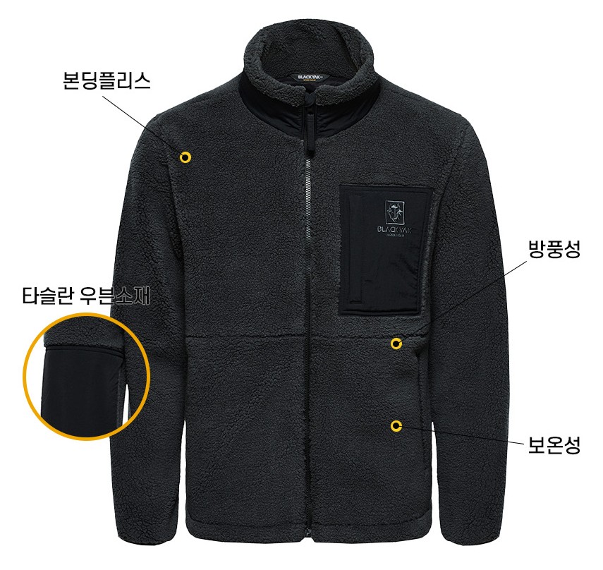 K2세이프티 사무실후리스자켓 기모 단체 겨울 방한 공장 회사 근무복자켓 추동 플리스 집업 이미지 8