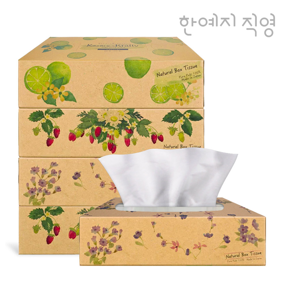 한예지x에르모아 일본 독점 직수입 미용티슈 180매, 5개