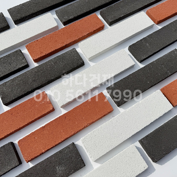 컬러 모노타일 국내생산 240x60x17T 화이트, 레드, 그레이 / 하다건재