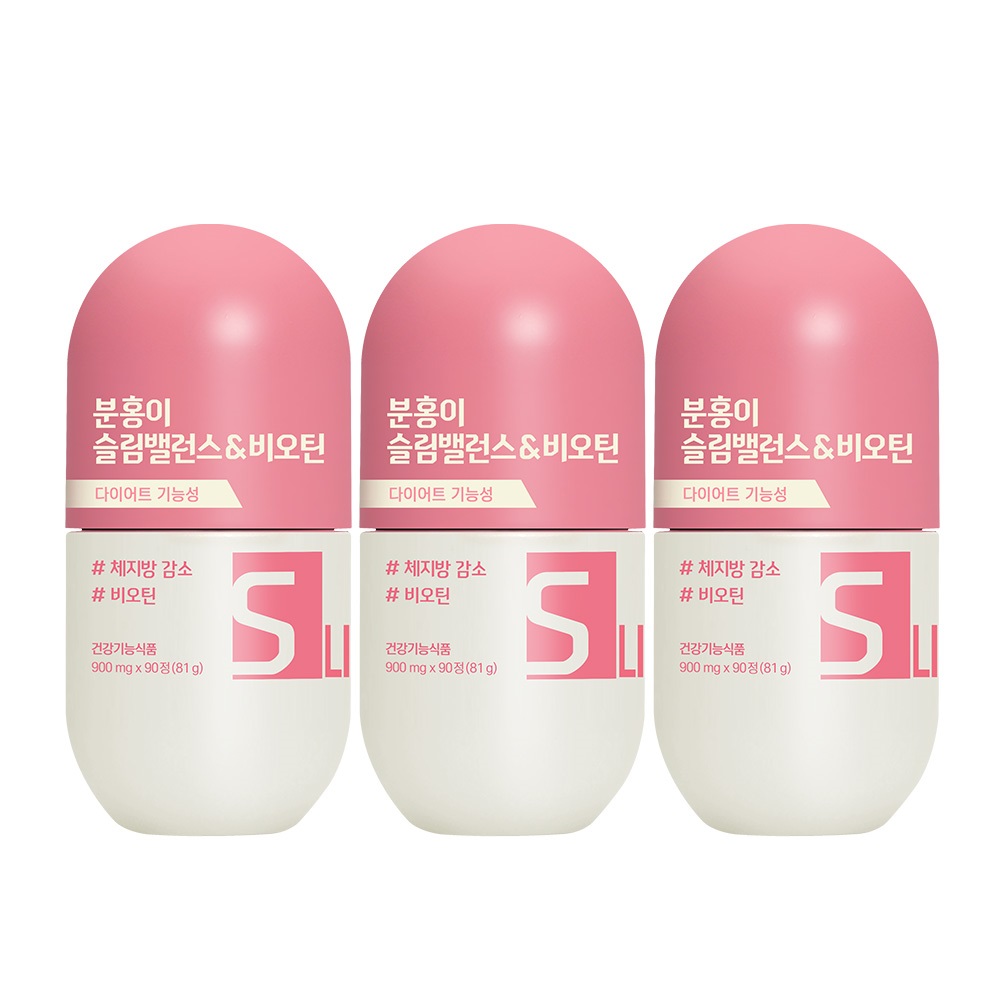 GRN 슬림밸런스 분홍 체지방컷팅제 1개월 다이어트보조제 내장지방빼는법 90정, 3개 제품 이미지