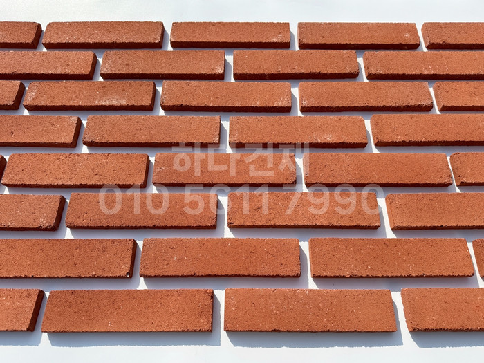 컬러 모노타일 240x60x17T 레드 / 하다건재 모노벽돌타일