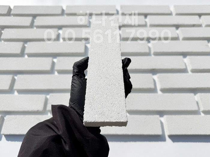 컬러 모노타일 240x60x17T 화이트 / 하다건재 모노벽돌타일