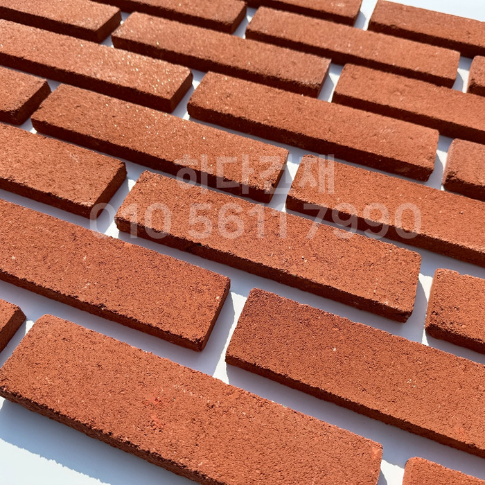 컬러 모노타일 240x60x17T 레드 / 하다건재 모노벽돌타일