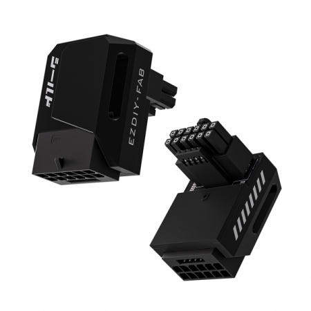 EZDIY-FAB SHIELD 12V-2X6 STD 90도 어댑터 (블랙)