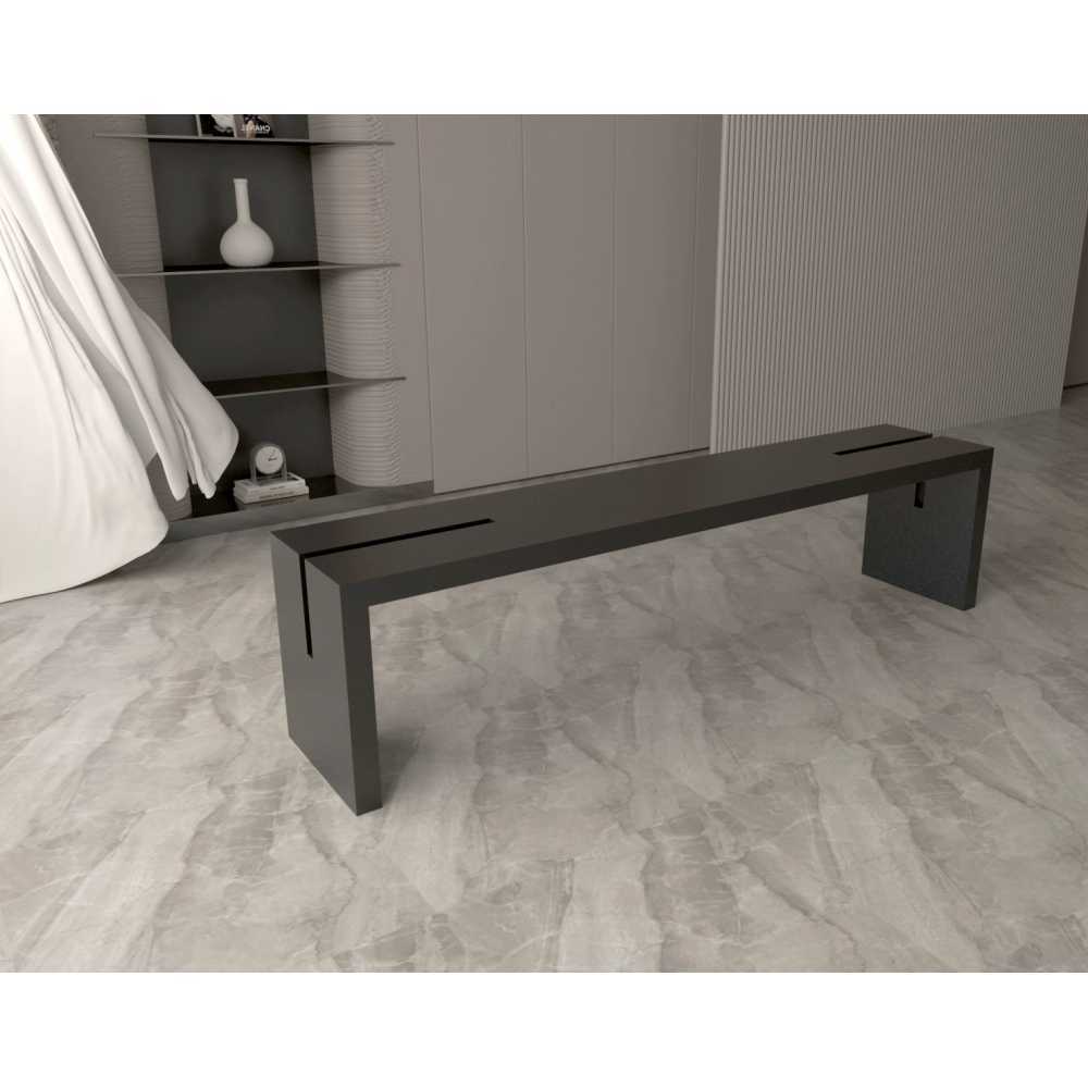 원목 벤치 의자 카페 업소용 일자 와이드 우드 체어 100x35x45cm - 상세 이미지 4