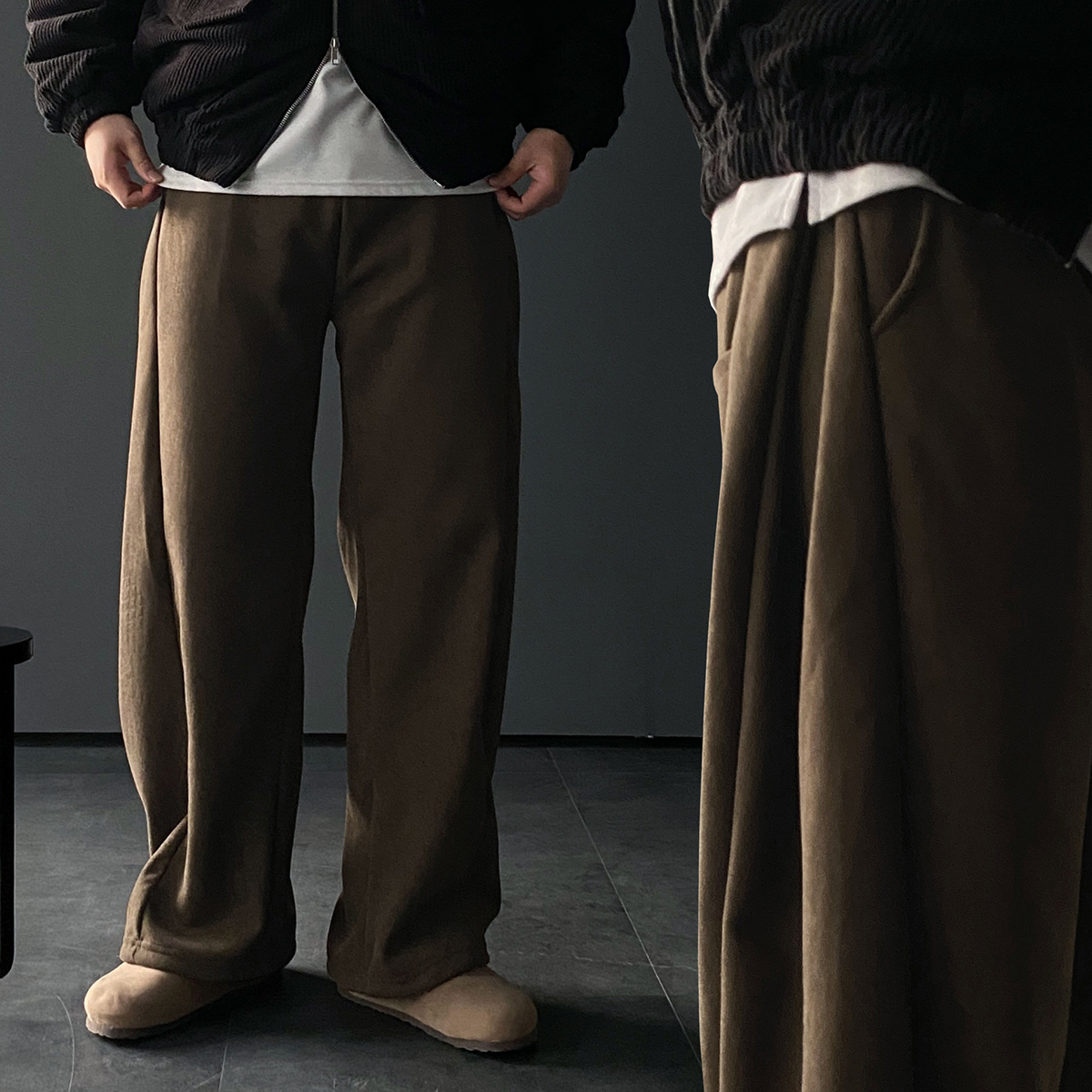 벌룬팬츠 남자와이드팬츠 남자기모바지 - 상품 이미지