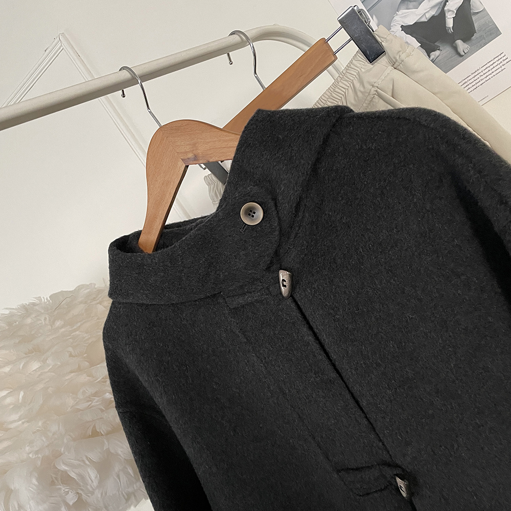 핸드메이드 울 양모 후드 롱 코트 울80 떡볶이coat 데일리 겨울아우터 상세 이미지 7