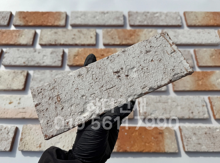 점토 유럽풍 올드브릭 화이트포인트 242x78x13T / 하다건재 고벽돌타일