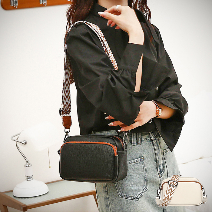 소가죽 앞포켓 미니크로스백 캐쥬얼미니백 휴대폰가방 (21213)