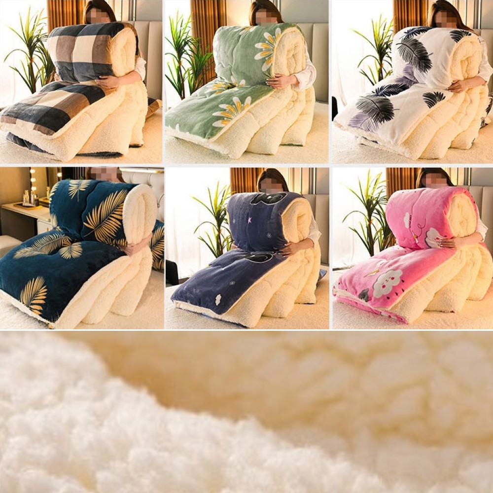 멜럽 양면 양털 이불 밀크 캐시미어 울 포근한 겨울이불 싱글 더블 퀸사이즈