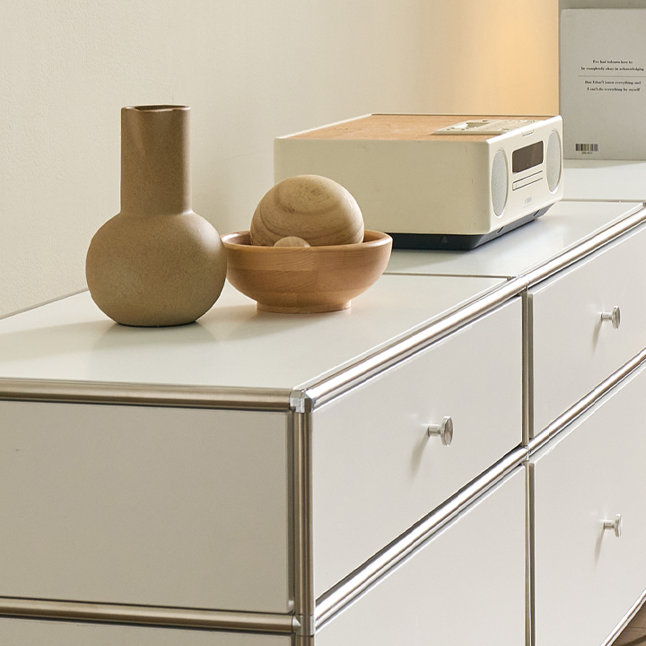 헤이몰리 헤이즈 미드센츄리 모듈 2단 1980 서랍장 거실장