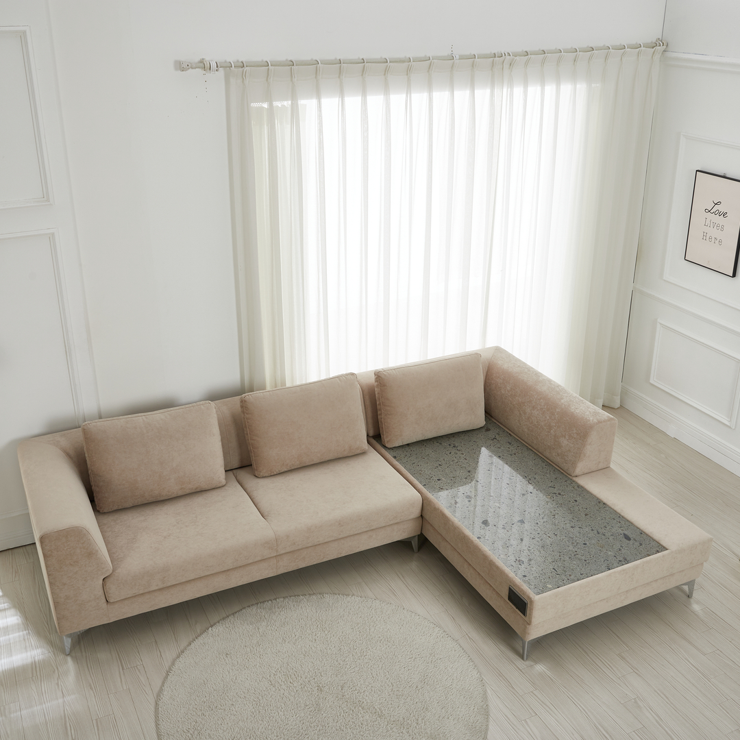 브리즈스톤 킹마담건강침대 노아 돌소파 BSPR6BZNA 6인용 카우치 돌쇼파