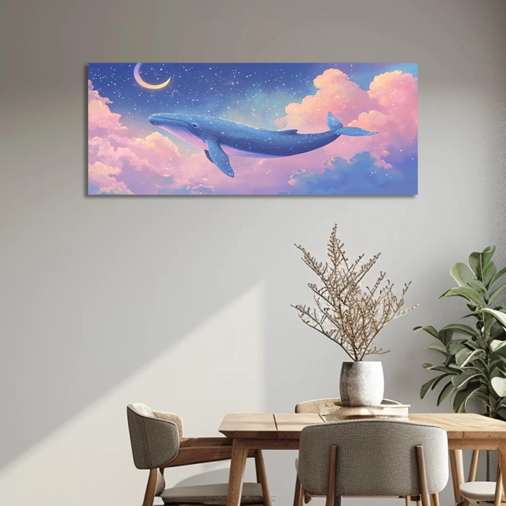 고래의 비상 150x60cm 캔버스액자 고래그림 - 상세 이미지 2