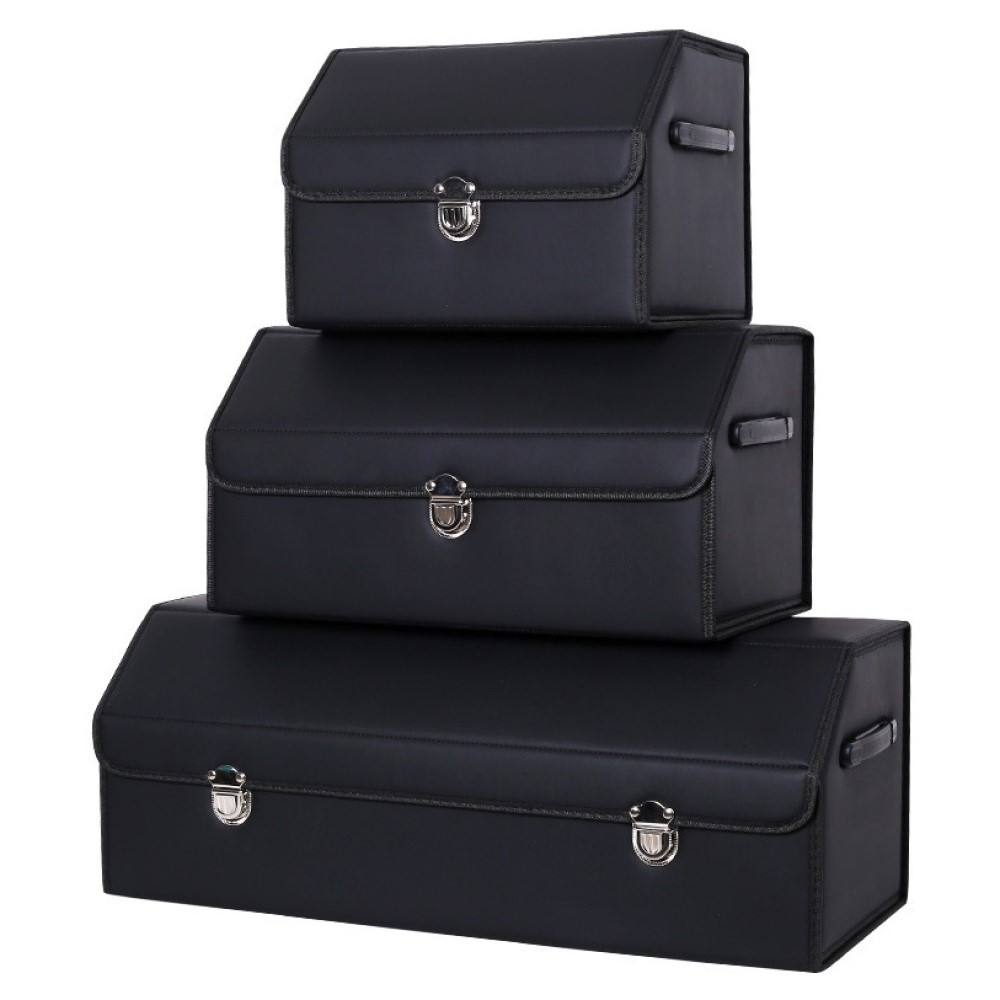 차량 트렁크 수납함 소형 중형 대형 차량용 접이식 가죽 트렁크정리함