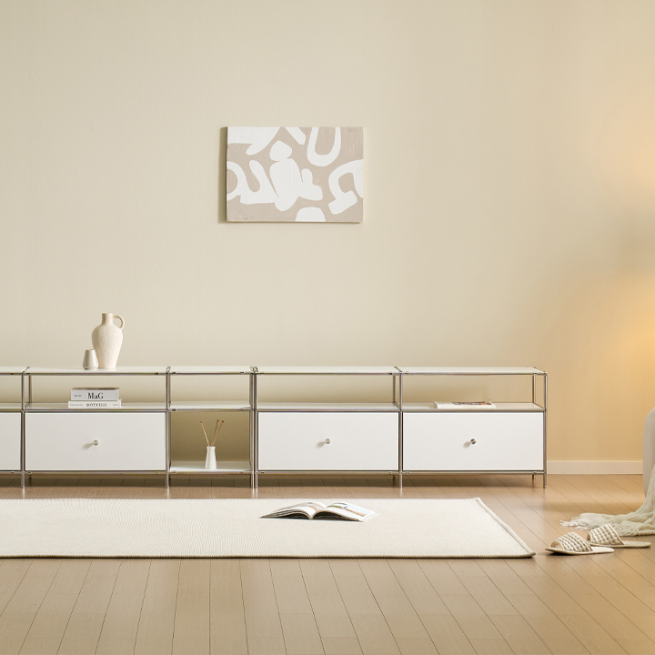 헤이몰리 헤이즈 미드센츄리 모듈 2단 1325 선반장 거실장