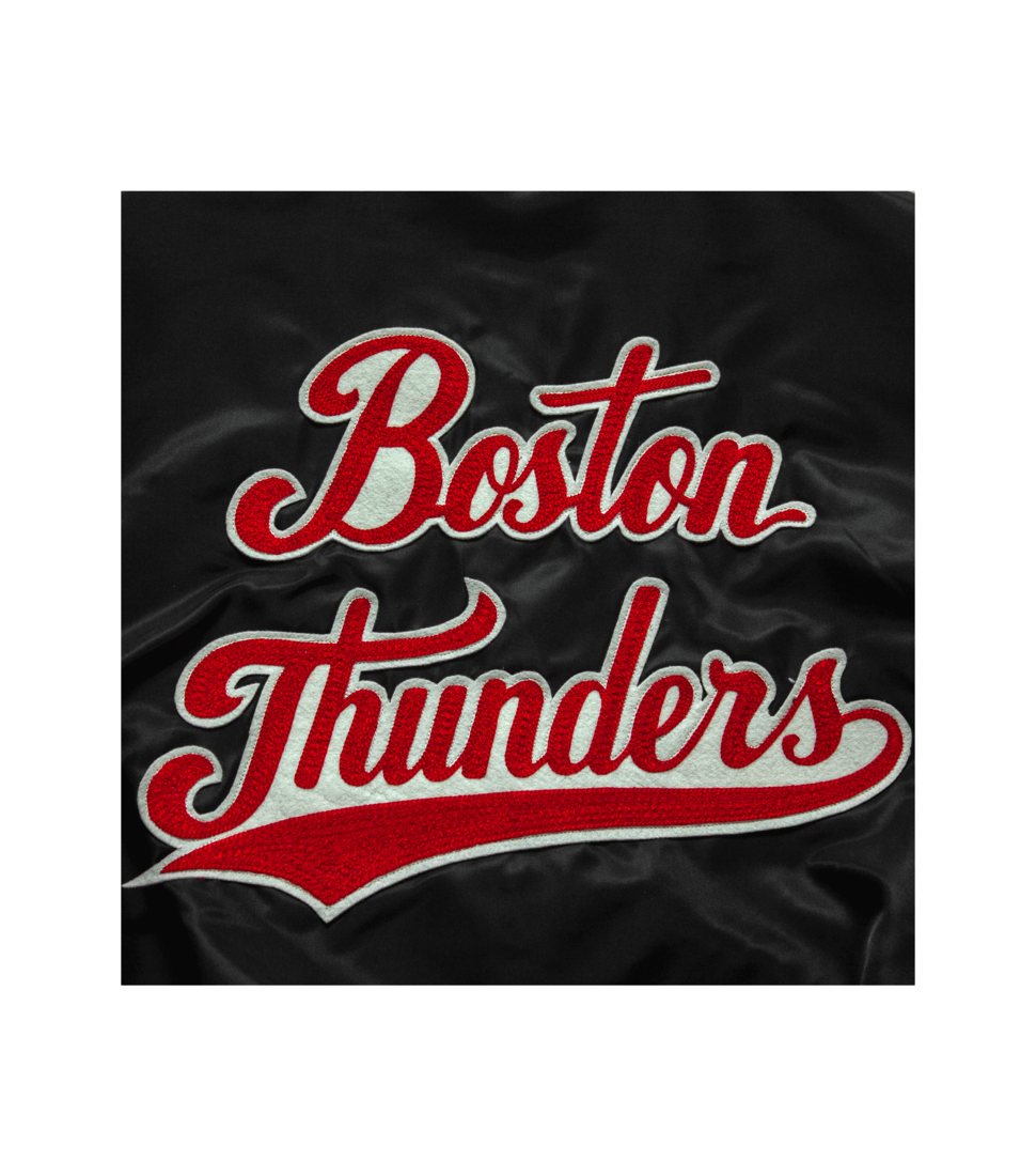 [WHITESVILLE] WV15607 NYLON STADIUM JACKET BOSTON THUNDERS BLACK : RINOSTORE