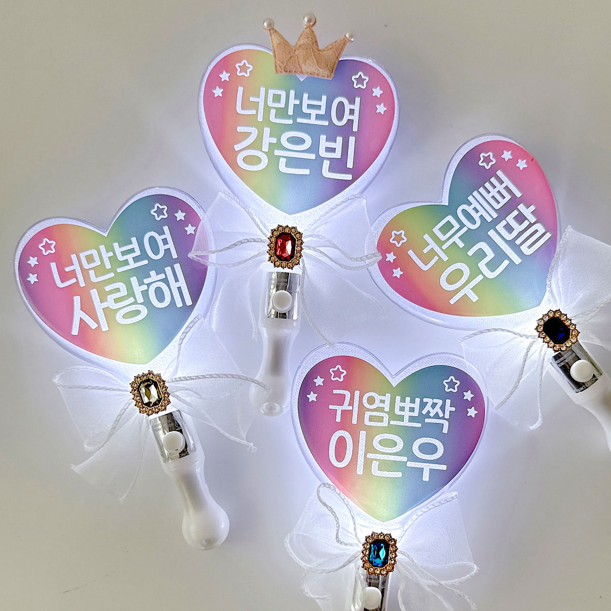 LED 하트 응원봉 캔디 제작 재롱잔치 응원피켓 학예회 발표회 콘서트 체육대회 - 상세 이미지 3