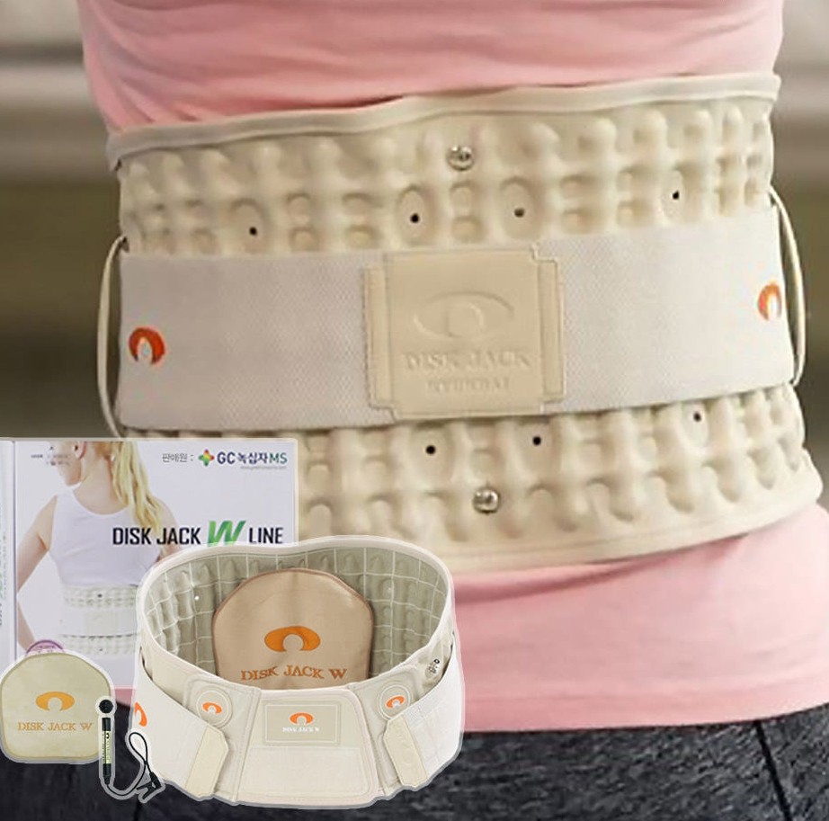 녹십자 MS 디스크잭 W 라인 허리 보호대 견인기 복대 수동식 공기주입식 정형용 견인장치