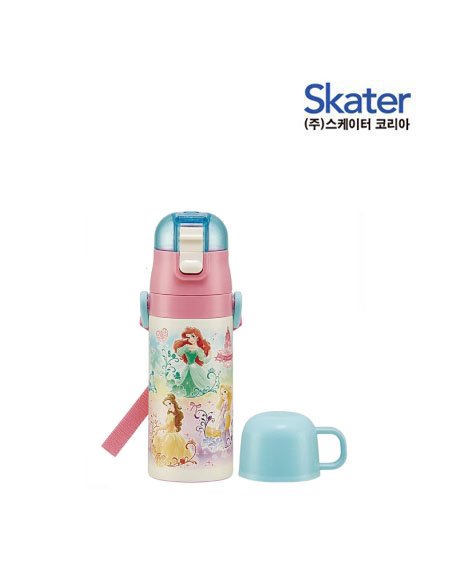 [스케이터] 프린세스22 투웨이 스텐 다이렉트&컵 보틀 410ML/350ML - 상품 이미지