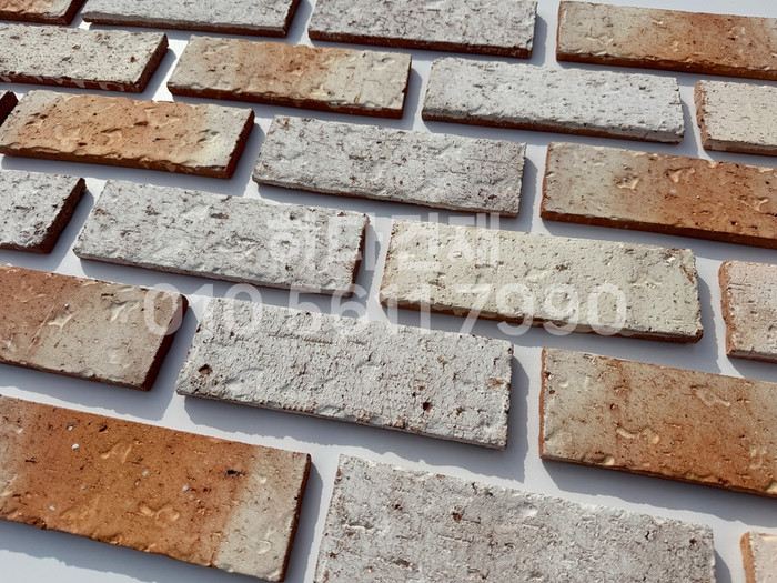 점토 유럽풍 올드브릭 화이트포인트 242x78x13T / 하다건재 고벽돌타일