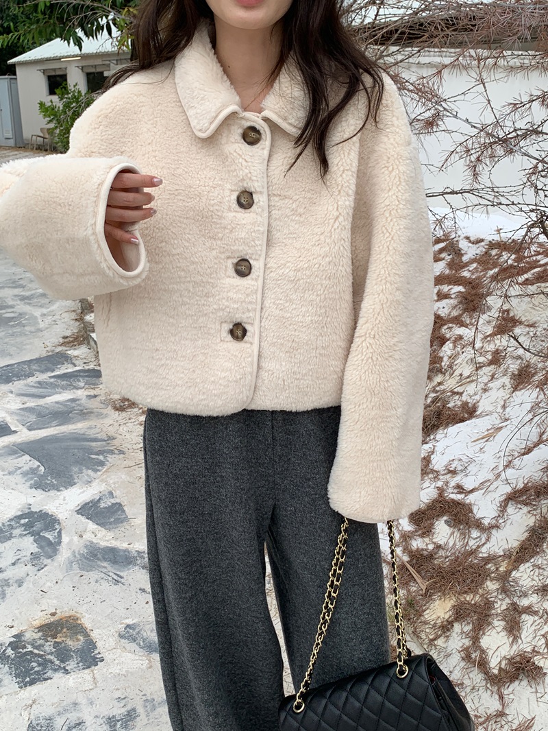 포렐 뽀글이 부클 하객룩 자켓 / 코트,숏코트,패딩,스웨이드자켓,자켓,무스탕,울자켓,겨울아우터,후리스,연말룩 - 상세 이미지 3